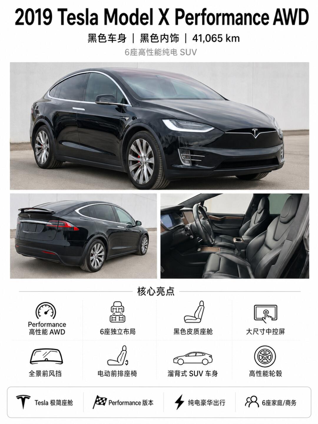 2019 Tesla Model X view 1