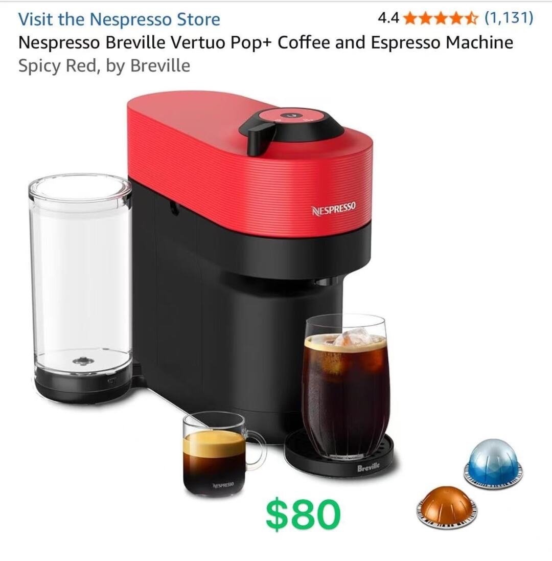 [集市好物]Nespresso 9成新红色胶囊咖啡机$50+少量胶囊，果汁机$20