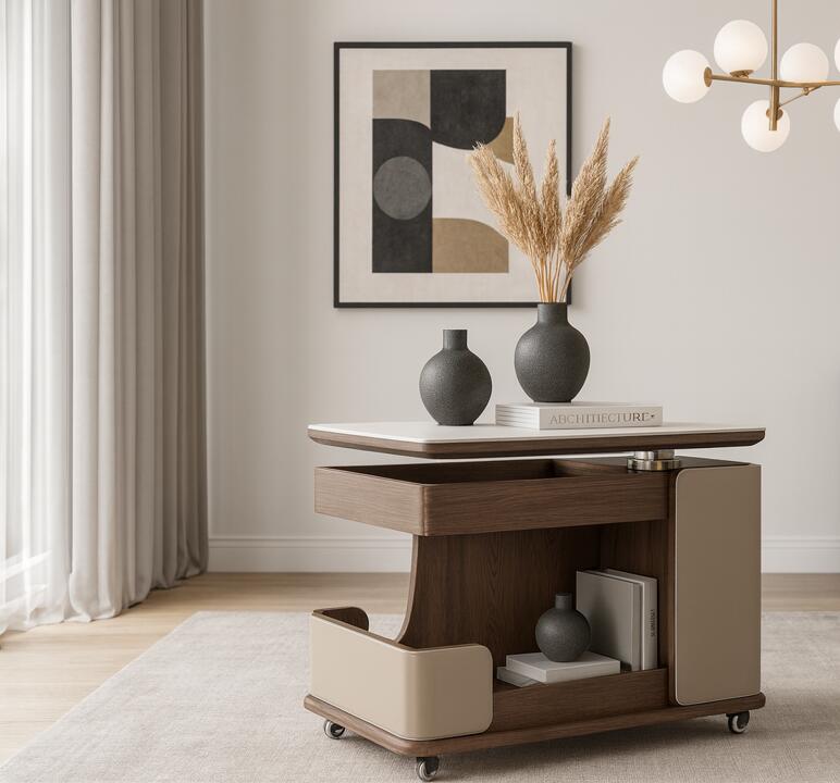[集市好物]马鞍皮多功能推车边几
