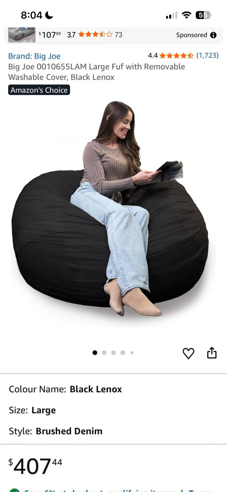 [集市好物]Big Joe超大超舒服超夯实bean bag/懒人沙发
