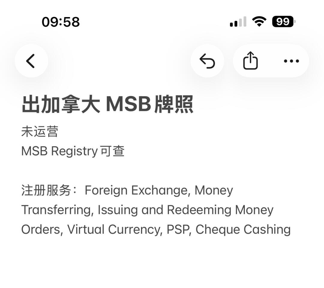 [集市好物]出MSB牌照