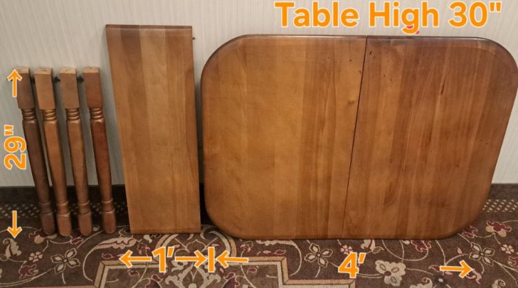[集市好物]可延展伸缩纯木大桌