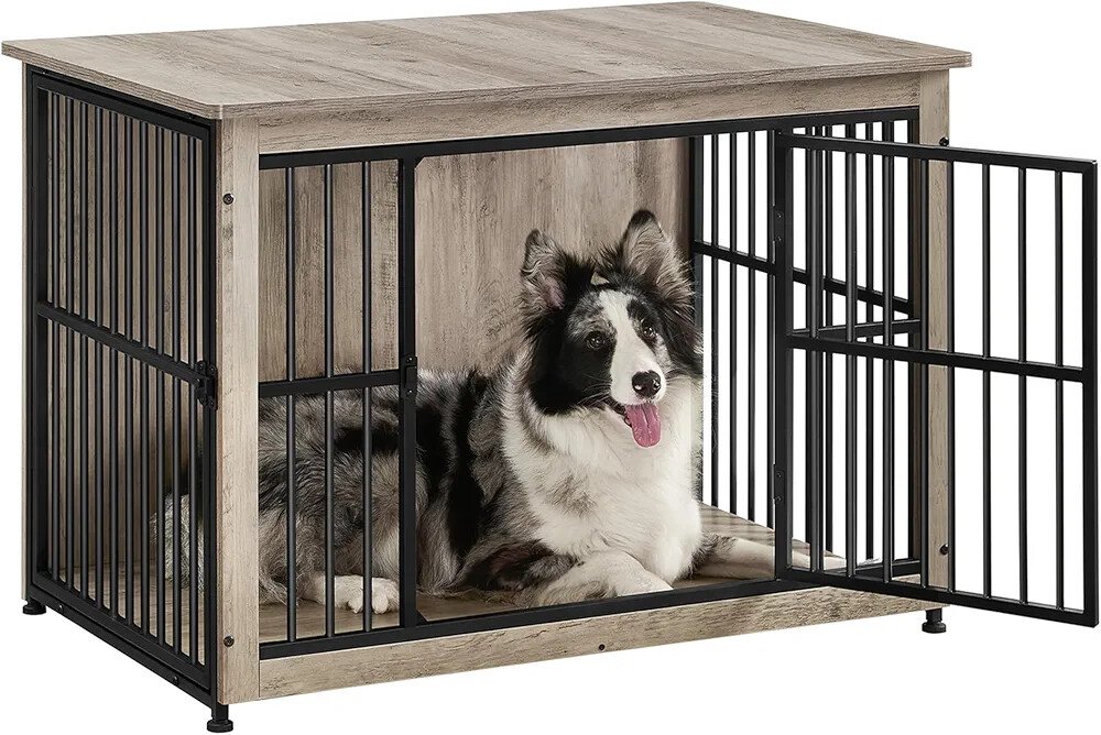 [集市好物]狗板条箱家具，现代犬舍的狗室内高达70磅