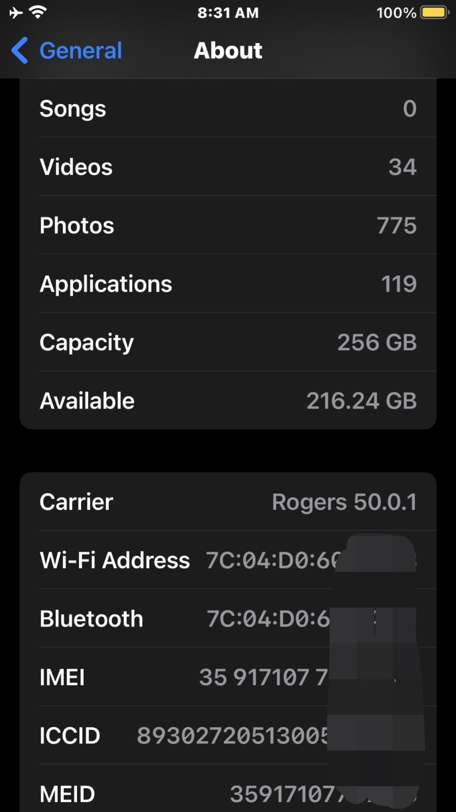 iphon7+, 256GB, 新电池,更大容量100%+ view 3