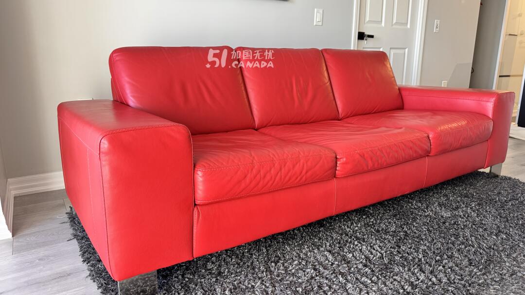[集市好物][Mississauga]低价自提,Natuzzi真皮沙发