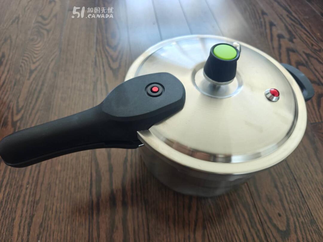 [集市好物]全新未用304不锈钢高压锅4L15重安全防护电磁明火通用