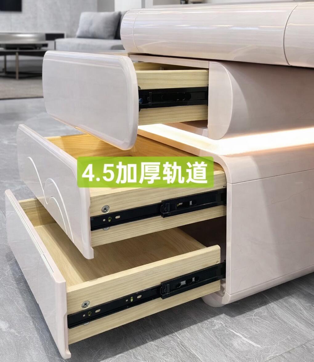 [集市好物]奶油粉LED梳妆台｜网红收纳款