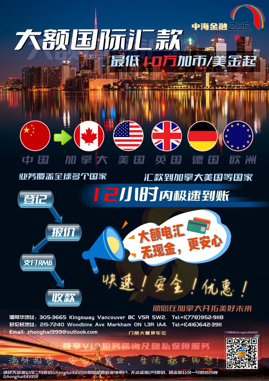 中海换汇】独家大额外汇批发诚信品牌, 电话4166423911 - 多伦多服务黄页- 加国无忧